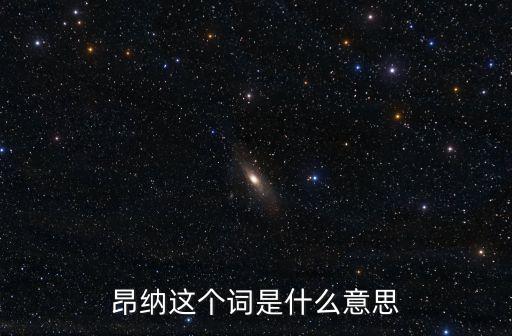 昂納這個(gè)詞是什么意思