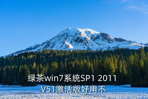 風(fēng)林火山論壇，綠茶win7系統(tǒng)SP1 2011 V51激活版好用不