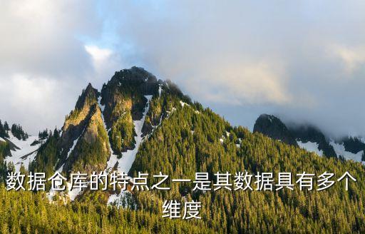 數(shù)據(jù)倉庫的特點(diǎn)，數(shù)據(jù)倉庫的特點(diǎn)之一是其數(shù)據(jù)具有多個(gè)維度