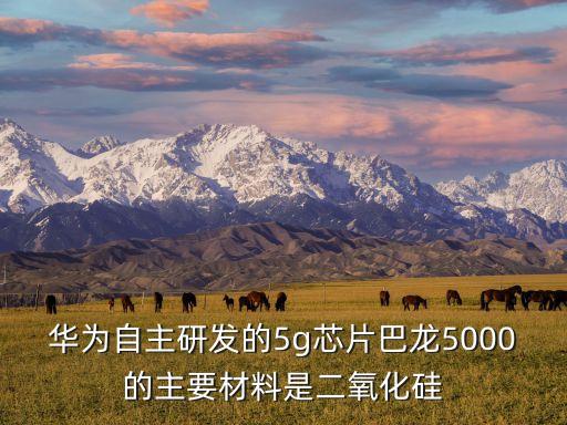 華為自主研發(fā)的5g芯片巴龍5000的主要材料是二氧化硅