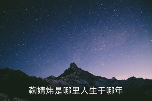 鞠婧煒是哪里人生于哪年