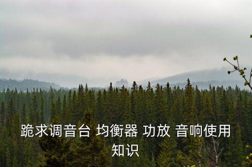 跪求調(diào)音臺 均衡器 功放 音響使用知識