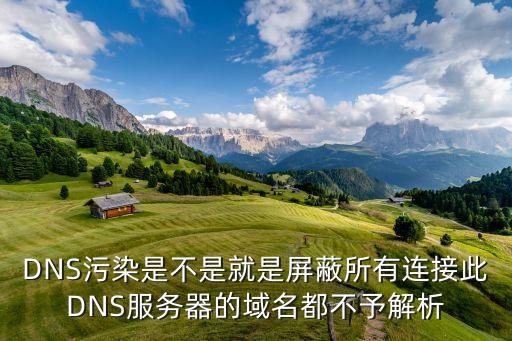 DNS污染是不是就是屏蔽所有連接此DNS服務(wù)器的域名都不予解析