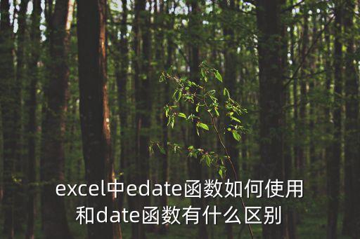 edate函數(shù)，excel中edate函數(shù)如何使用和date函數(shù)有什么區(qū)別