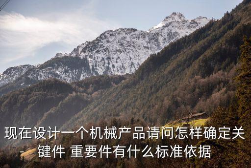 現(xiàn)在設(shè)計(jì)一個(gè)機(jī)械產(chǎn)品請問怎樣確定關(guān)鍵件 重要件有什么標(biāo)準(zhǔn)依據(jù)