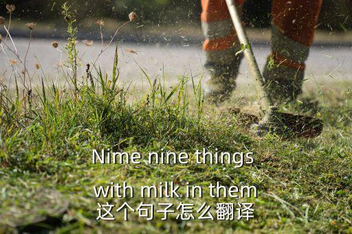 Nime nine things with milk in them這個句子怎么翻譯