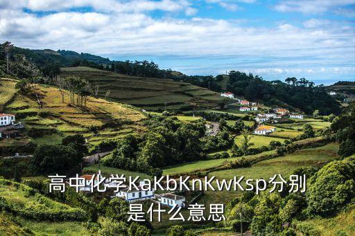 ksp，高中化學KaKbKnKwKsp分別是什么意思