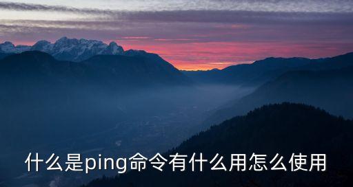 什么是ping命令有什么用怎么使用