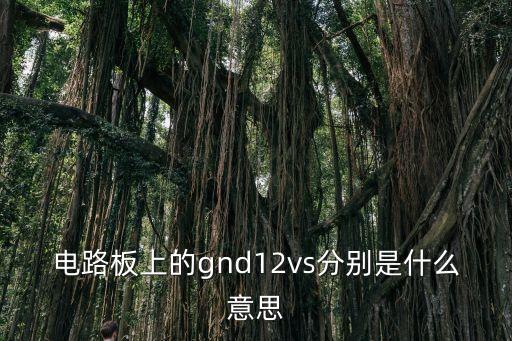 gnd是什么線，電路板上的gnd12vs分別是什么意思