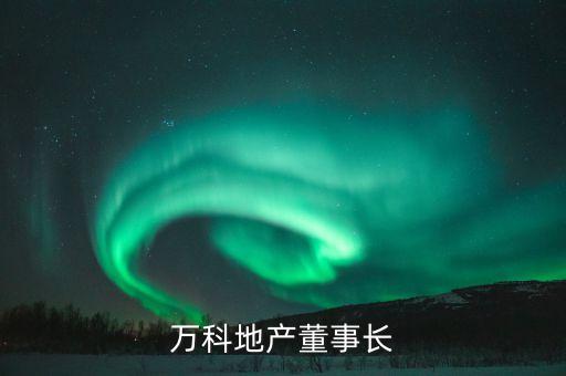 萬科地產(chǎn)董事長