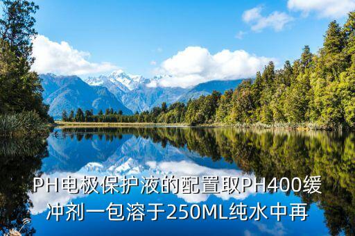PH電極保護液的配置取PH400緩沖劑一包溶于250ML純水中再