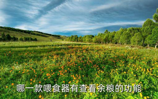 哪一款喂食器有查看余糧的功能