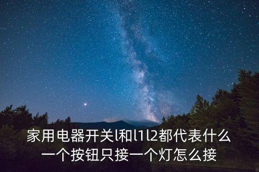 家用電器開關(guān)l和l1l2都代表什么一個(gè)按鈕只接一個(gè)燈怎么接