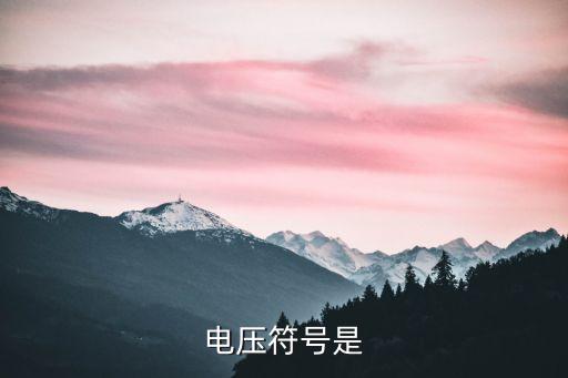 電壓符號(hào)是