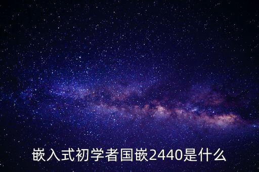 嵌入式初學(xué)者國嵌2440是什么