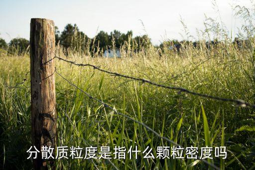 分散質粒度是指什么顆粒密度嗎