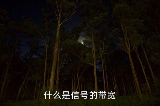 什么是信號的帶寬