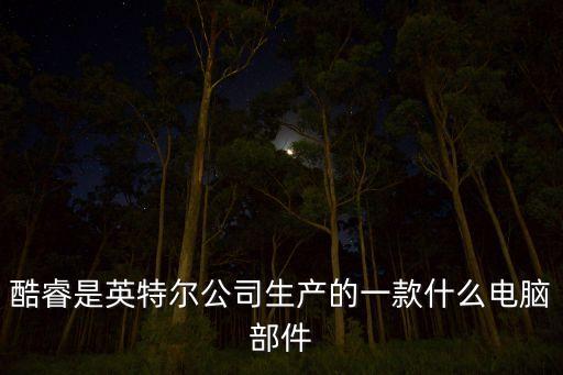 酷睿是英特爾公司生產(chǎn)的一款什么電腦部件