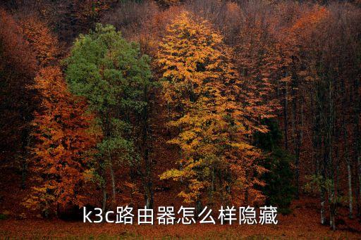 k3c路由器怎么樣隱藏
