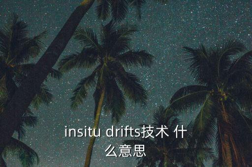 insitu drifts技術(shù) 什么意思