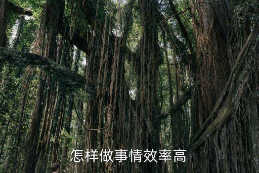 怎樣做事情效率高