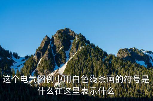 這個(gè)電氣圖例中用白色線條畫的符號(hào)是什么在這里表示什么