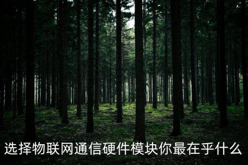選擇物聯(lián)網(wǎng)通信硬件模塊你最在乎什么
