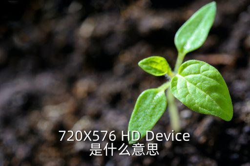 720X576 HD Device是什么意思
