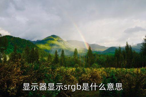 顯示器顯示srgb是什么意思
