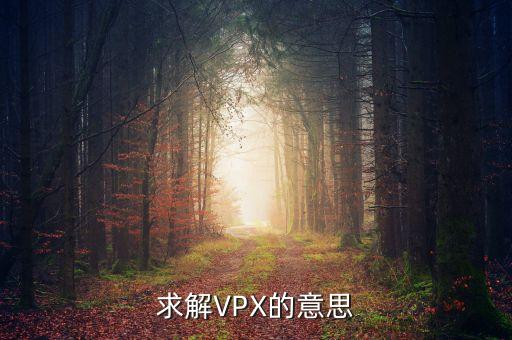 求解VPX的意思