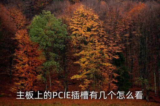 pcie插槽，PCIe插槽是用來插顯卡的嗎