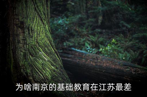 為啥南京的基礎(chǔ)教育在江蘇最差