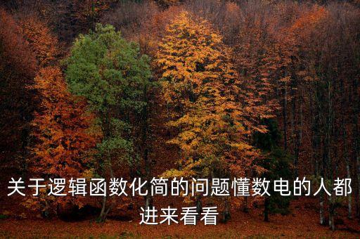 關(guān)于邏輯函數(shù)化簡的問題懂?dāng)?shù)電的人都進(jìn)來看看