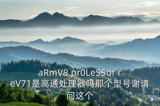 aRmV8 pr0LeSSor reV71是高通處理器嗎那個型號謝請問這個