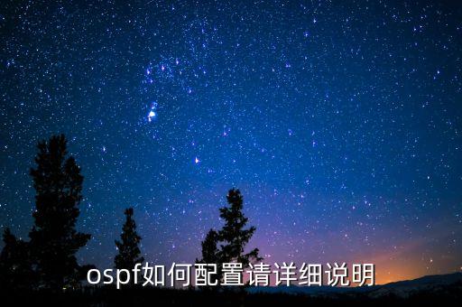 ospf配置實例，ospf如何配置請詳細說明