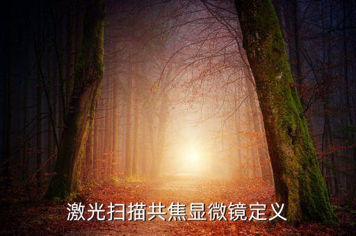 激光掃描共焦顯微鏡定義