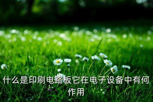 印刷線路板，什么是印刷電路板它在電子設(shè)備中有何作用