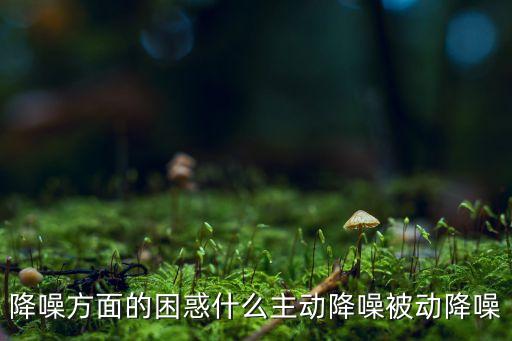 降噪方面的困惑什么主動降噪被動降噪
