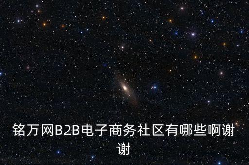 銘萬網(wǎng)B2B電子商務(wù)社區(qū)有哪些啊謝謝