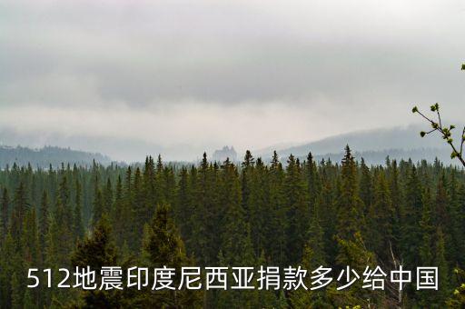 512地震印度尼西亞捐款多少給中國