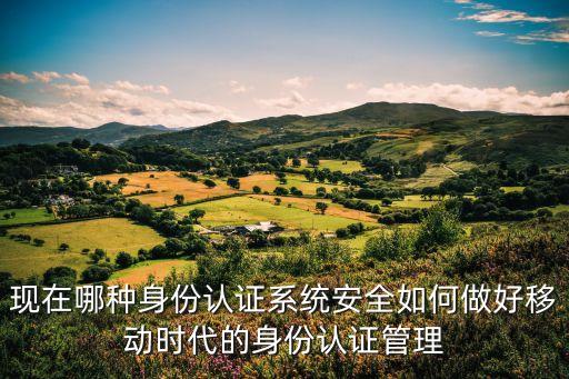 可信身份認(rèn)證系統(tǒng)，現(xiàn)在哪種身份認(rèn)證系統(tǒng)安全如何做好移動時代的身份認(rèn)證管理