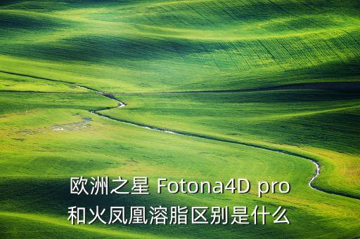 歐洲之星 Fotona4D pro和火鳳凰溶脂區(qū)別是什么