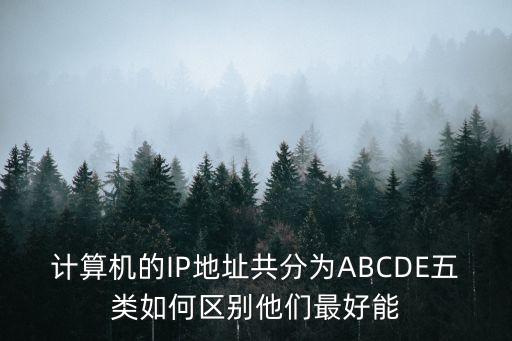 計(jì)算機(jī)的IP地址共分為ABCDE五類(lèi)如何區(qū)別他們最好能
