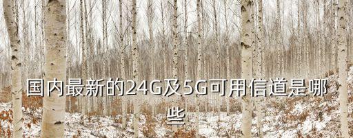 國內(nèi)最新的24G及5G可用信道是哪些