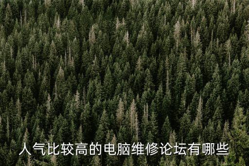 人氣比較高的電腦維修論壇有哪些