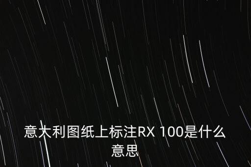 意大利圖紙上標(biāo)注RX 100是什么意思