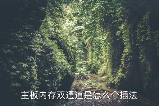 主板內存雙通道是怎么個插法