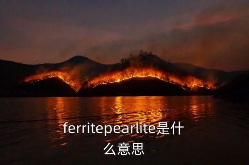 ferritepearlite是什么意思
