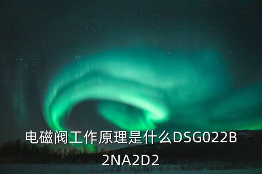 電磁閥工作原理是什么DSG022B2NA2D2