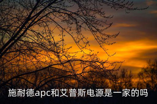 施耐德apc和艾普斯電源是一家的嗎